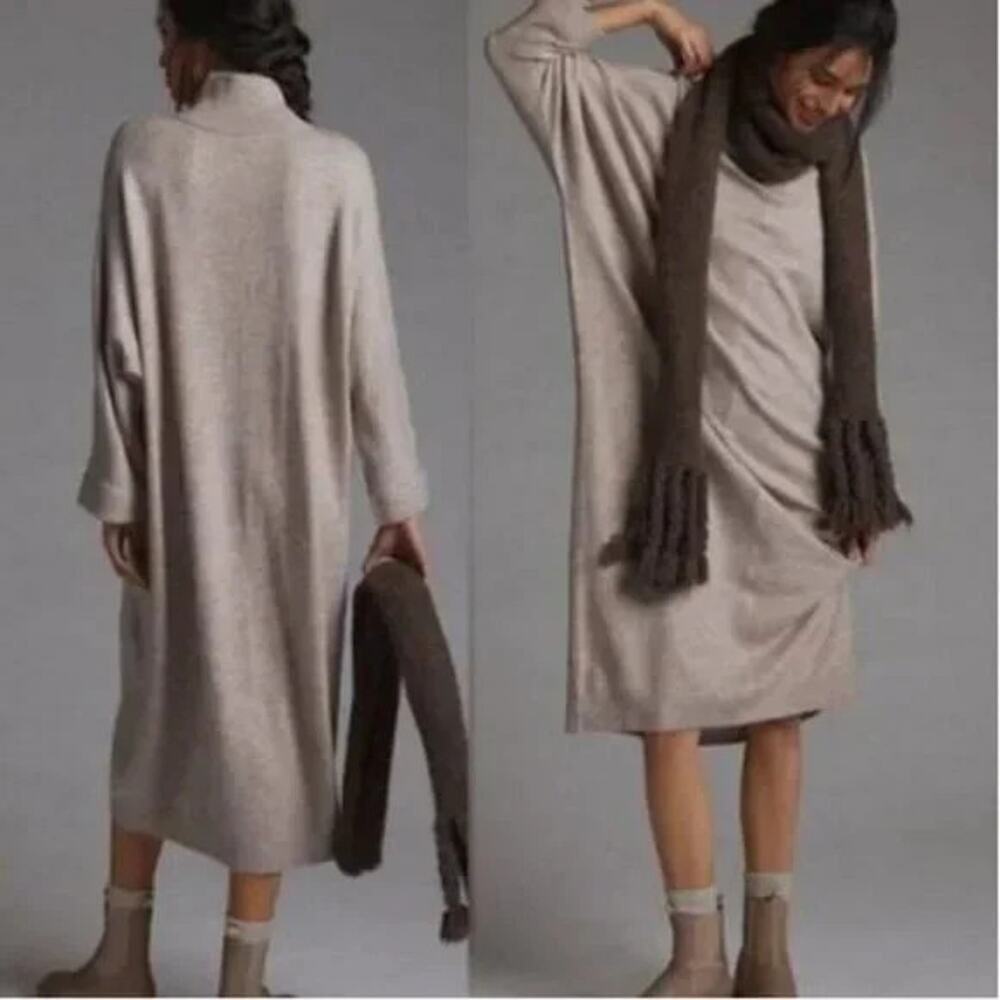 Anthropologie Saturday Sunday Dress Large Batwing Cocoon Slouchy Lagenlook Midi